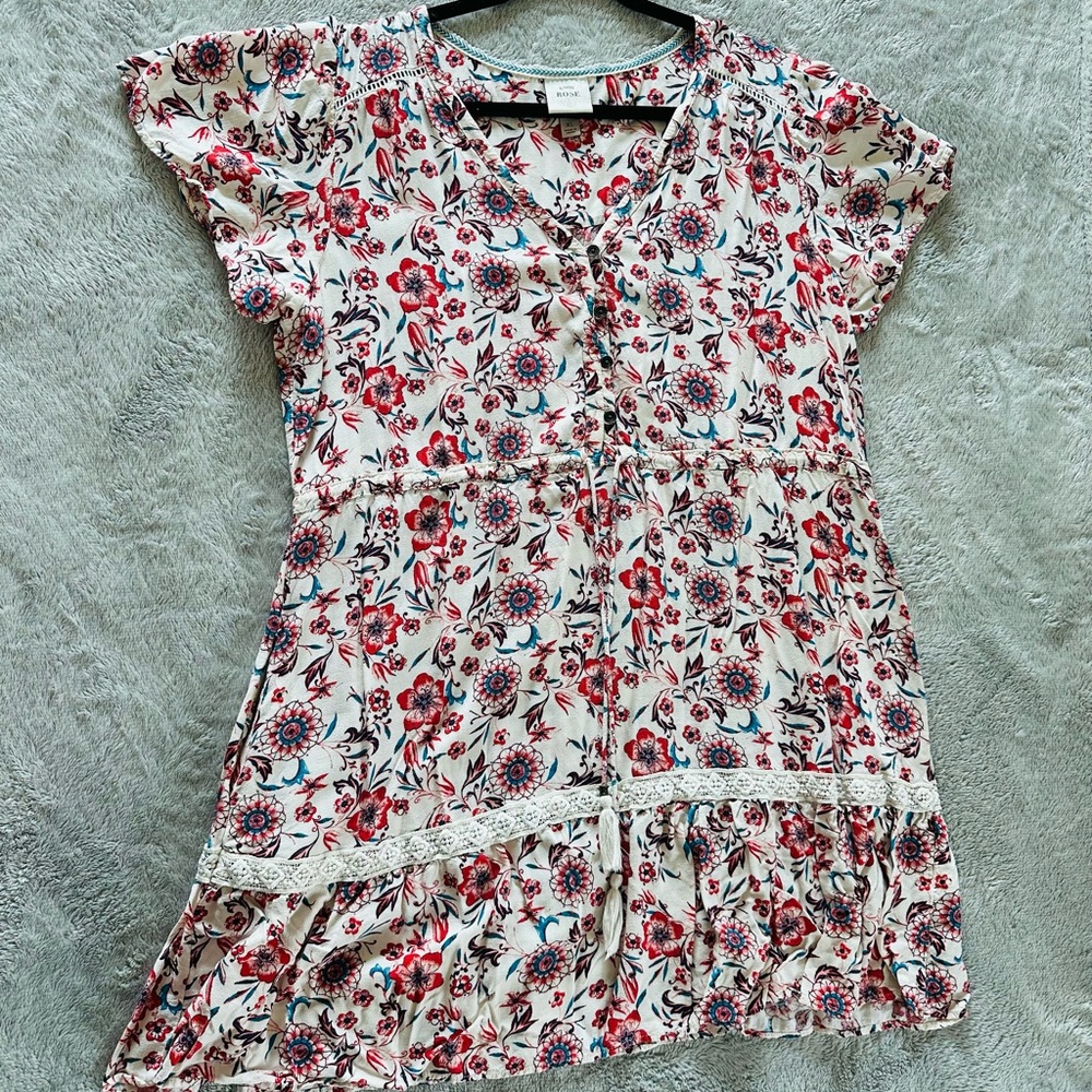 Knox Rose Red and Blue Floral Mini Dress - Picture 10 of 13